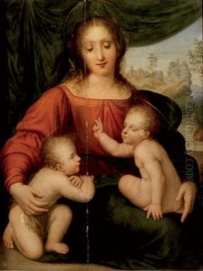 Vierge A L'enfant Avec Saint Jean Baptiste (in 2 Parts) Vierge A L'enfant Avec Saint Jean Baptiste (in 2 Parts)