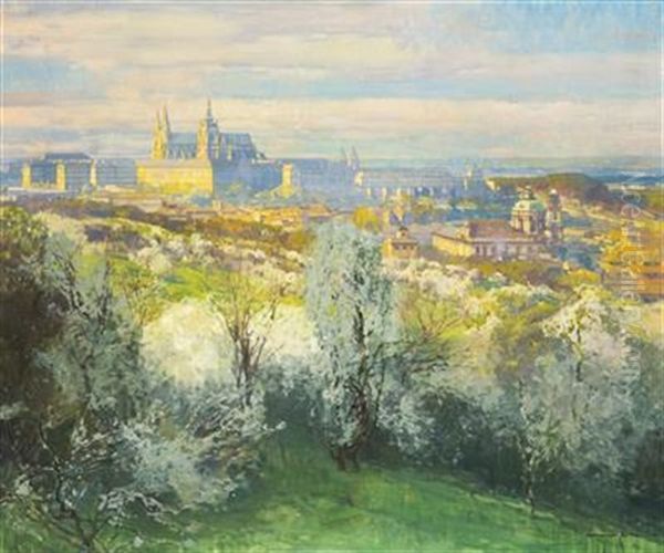 A View Of Prague Castle From Nebozizek - view 1