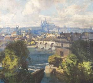 A View Of Prague Castle From Bellevue by Jaroslav Setelik