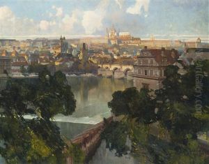 View Of Prague Castle From Bellevue by Jaroslav Setelik