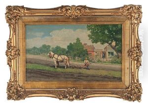 Farm Scene by Gulbrand Sether