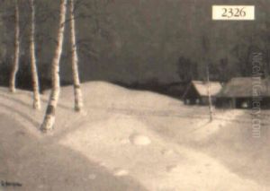 Winter Landscape At Dusk