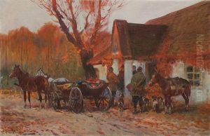 Autumn In Front Of The Manor House