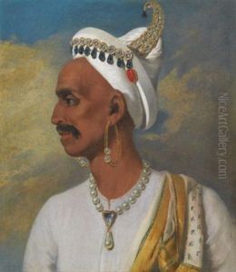 Portrait Of Nana Fadnavis (1742-1800) by John Thomas (Seaton) Seton