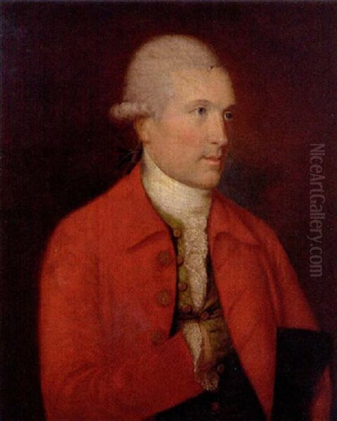 Portrait Of James Johnston In A Red Jacket, Green Waistcoat And White Cravat - view 1