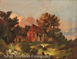 Moonrise In A Romantic Landscape