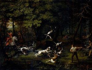 Bisonjagd by Johann Friedrich Seupel