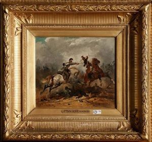 Le Choc Des Cavaleries by Joseph Van Severdonck
