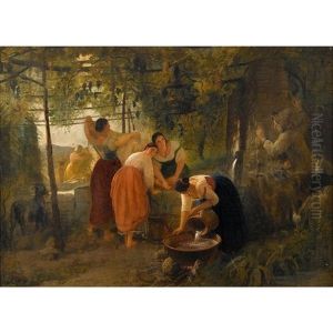 Maidens Spied On By Shepherd by Joseph Severn