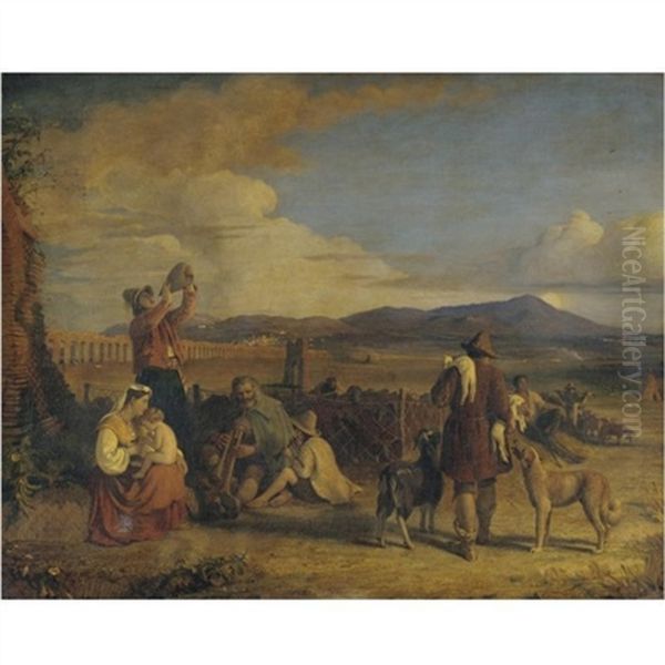 Italian Peasants On The Campagna - view 1