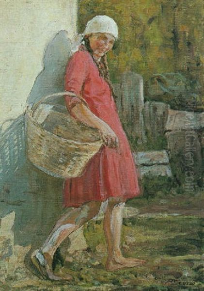 Esterina In Rosso Con Cesto - view 1