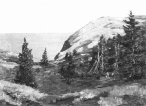 Figures On A Wooded Cliff Overlooking The Sea Figures On A Wooded Cliff Overlooking The Sea