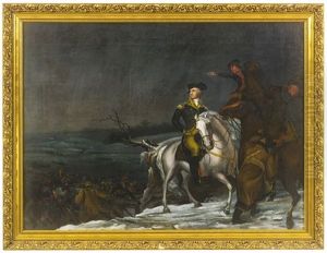 Painting Of Washington's Passage Of The Delaware, After Thomas Sulley by Samuel Hayden Sexton