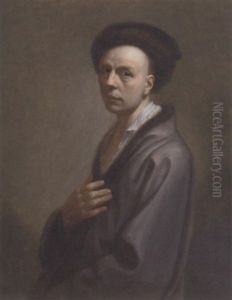 Portrait Of A Gentleman In A Fur Trimmed Cloak And Hat
