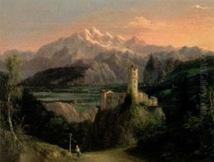 Castle Within A Mountainous Landscape Castle Within A Mountainous Landscape