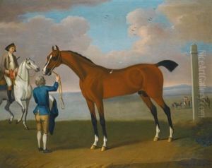 The Duke Of Devonshire's Celebrated Racehorse Flying Childers, Held By A Groom On Newmarket Heath