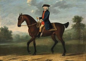 Equestrian Portrait Of A Gentleman, Possibly William, 2nd Duke Of Portland In A Landscape