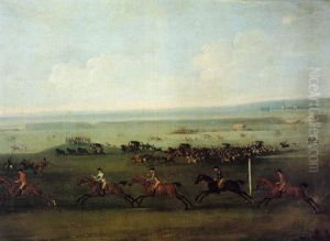 A Race Over The Beacon Course At Newmarket by James Seymour