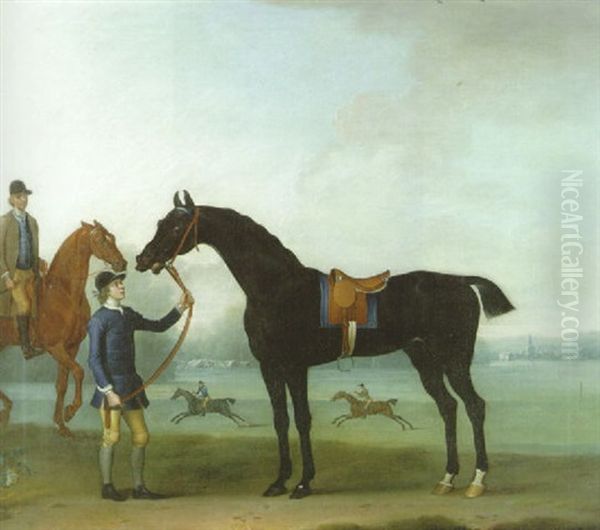 Mr. Ryley's "killy-cranky" Held By A Groom At Newmarket - view 1