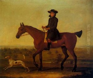 A Gentleman On A Bay Hunter With A Hound by James Seymour