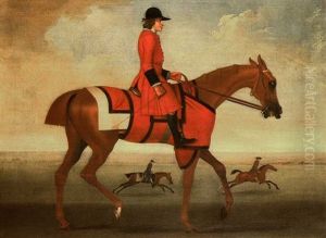 A Racehorse With Jockey Upon Newmarket Heath