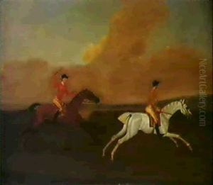 The Duke Of Devonshire's Plaistow Beating The Duke Of       Bolton's Doctor At Newmarket On October 1st, 1735 by James Seymour