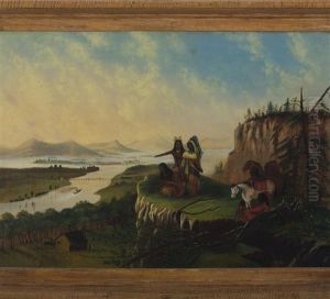 Indians At An Overlook, Salmon Falls, New Hampshire