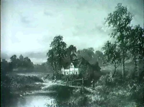A Farm House By A Stream - view 1