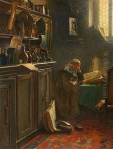 Der Gelehrte Im Studierzimmer by Carl Maria Seyppel