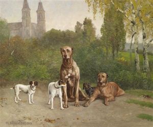 Jack Russel, Dackel Und Doggen Friedlich Vereint