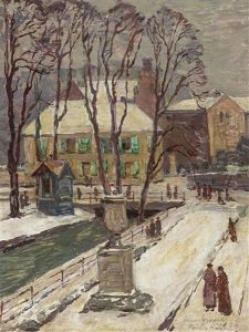 Dusseldorf. Wintertag An Der Dussel In Der Goltsteinstrase by Hans Seyppel