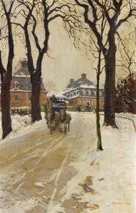 Schloss Arolsen Im Winter by Hans Seyppel