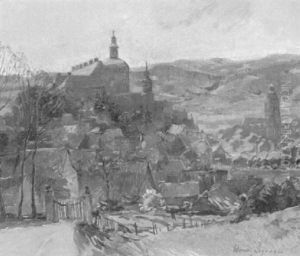 Dorfliche Landschaft by Hans Seyppel