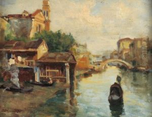 Venician Landscape by Attilio Bozzato