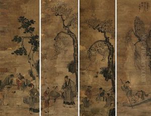 Figures (4 Works) by Sha Fu