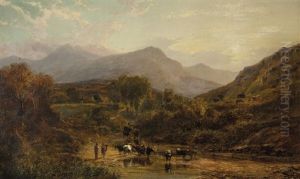 Paisaje Con Campesinos Y Ganado