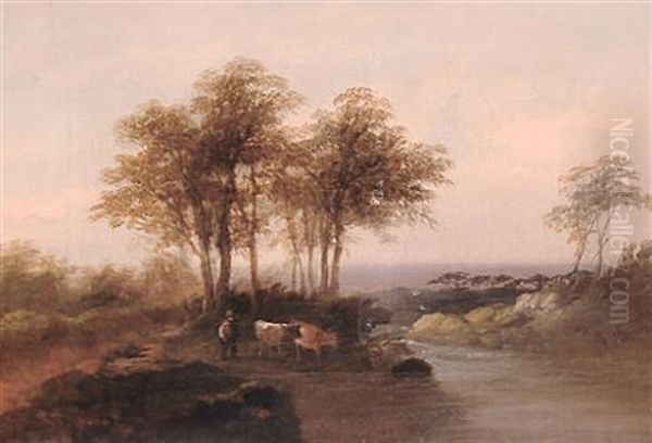 Landscape With Drover And Cattle - view 1