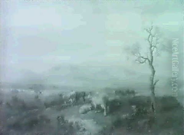 Sheep And Cattle In An Extensive Highland Landscape - view 1