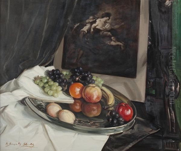 Still Life With Fruit And Print - view 1