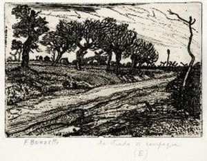 "la Strada Di Campagna (la Strada Della Tascotta Sul Pian Di Rossin) 1910 by Cino Bozzetti