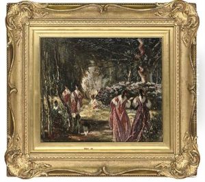 Fete Champetre (+ Elegant Figures In A Woodland Clearing; Pair)