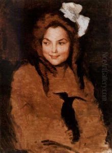 Portrait Of Young Lady by Charles Haslewood Shannon