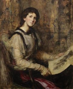 Portrait Of Mrs Senior (nee Hammersley) (1864-1943) by James Jebusa Shannon