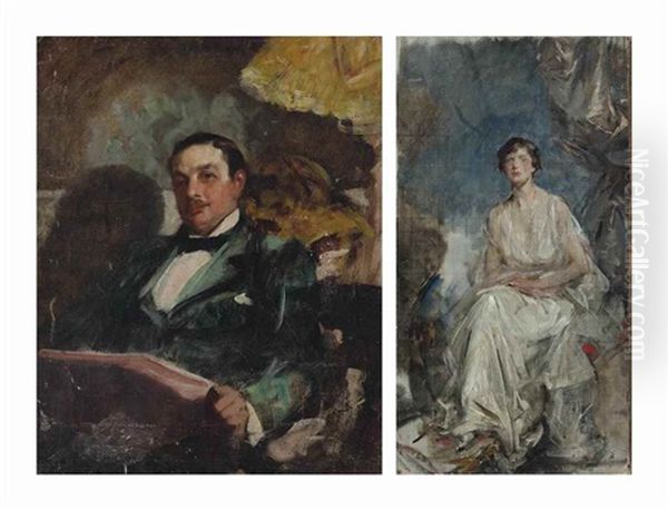 An Evening Read; And Study Of A Seated Lady In A White Dress - view 1