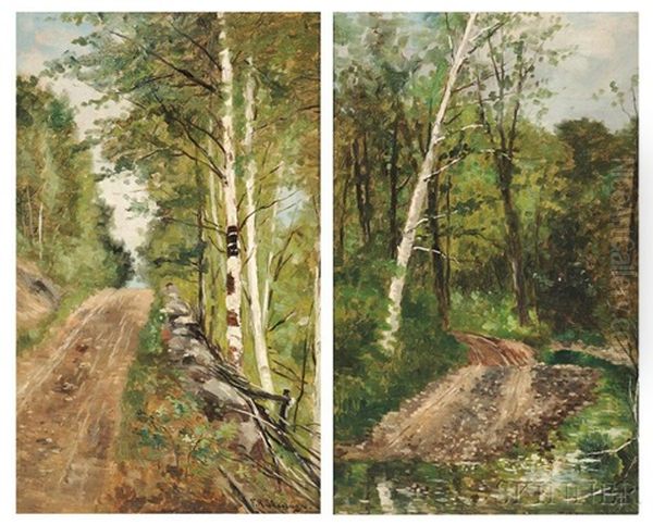 Two Landscapes: Old Road In Jackson N.h - view 1
