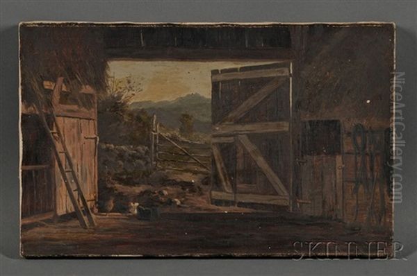 Old Barn And Mountains From Jackson N.h. - view 1