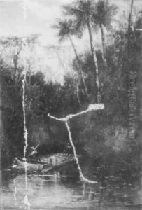 Timber Raft On The Ocklawaha River, Florida Timber Raft On The Ocklawaha River, Florida