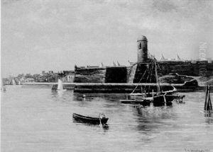 Fort Marion From San. Marco Pier, St. Augustine, Florida by Frank Henry Shapleigh