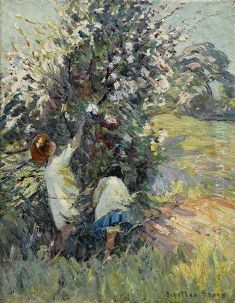 Children Picking Blossoms - view 1