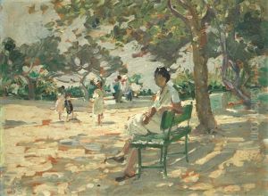 Figures In A Park Figures In A Park